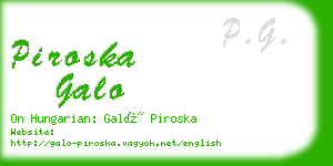 piroska galo business card